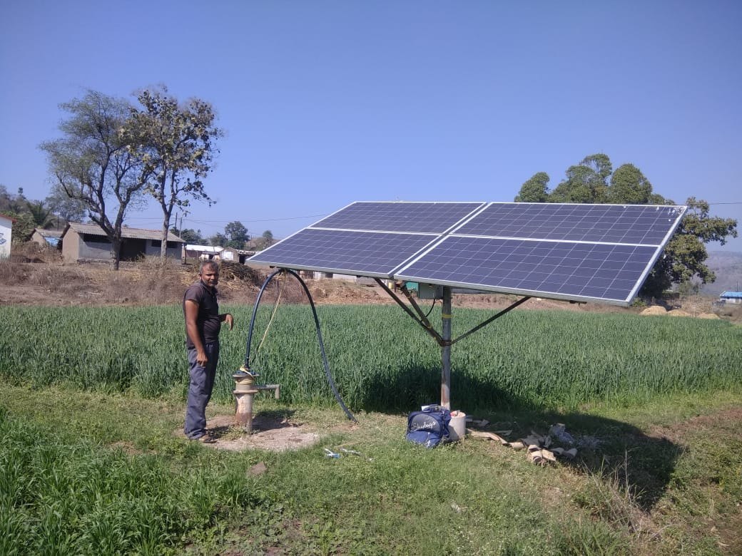 Solar pump installation team